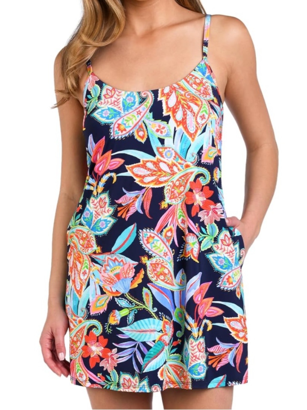 La Blanca Tropidelic Paisley Tank Dress Cover Up